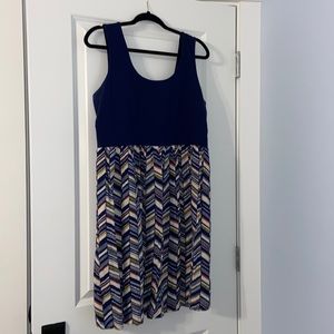 Royal Blue and Patterned Torrid dress